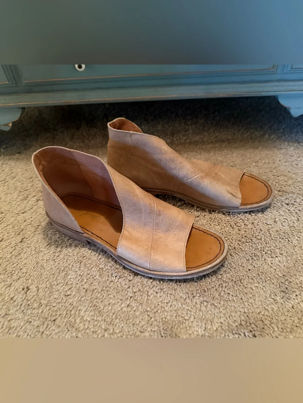 Free People Desoto tan 37.5 7.5 Sandals shoes Brown $178 Anthropologie